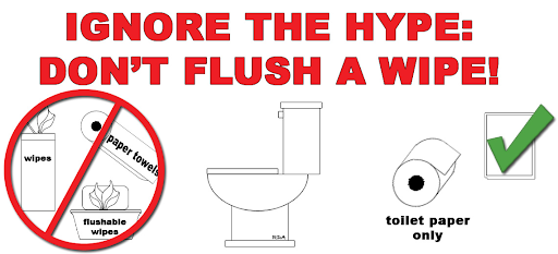 Do not flush wipes